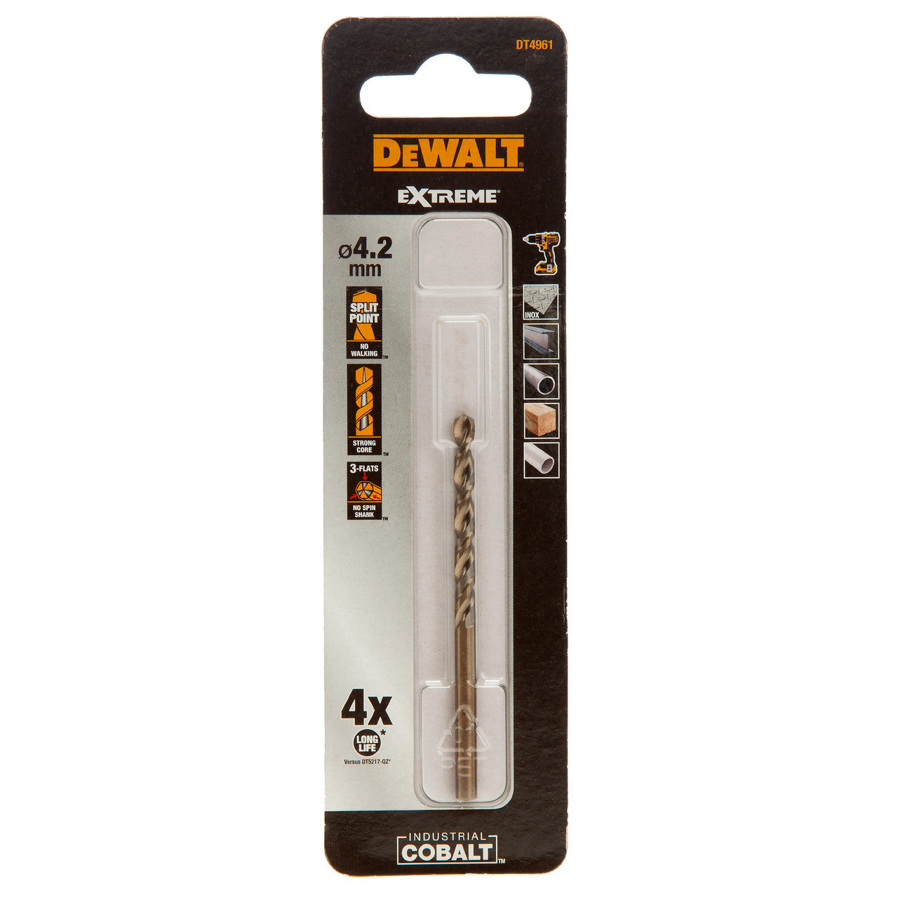 Dewalt DT4961 Industrial Cobalt HSS-E Drill Bit 4.2mm (Single)
