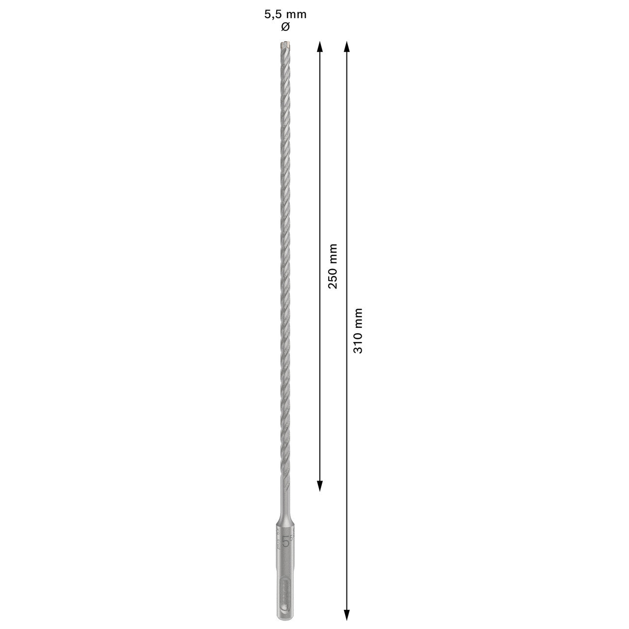 Bosch SDS+ 5X Masonry Drill Bit 5.5 x 250 x 310mm 2608836610