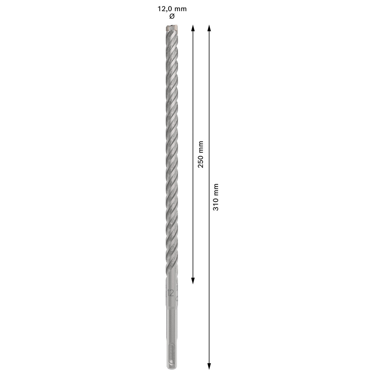 Bosch SDS+ 5X Masonry Drill Bit 12 x 250 x 310mm 2608833810