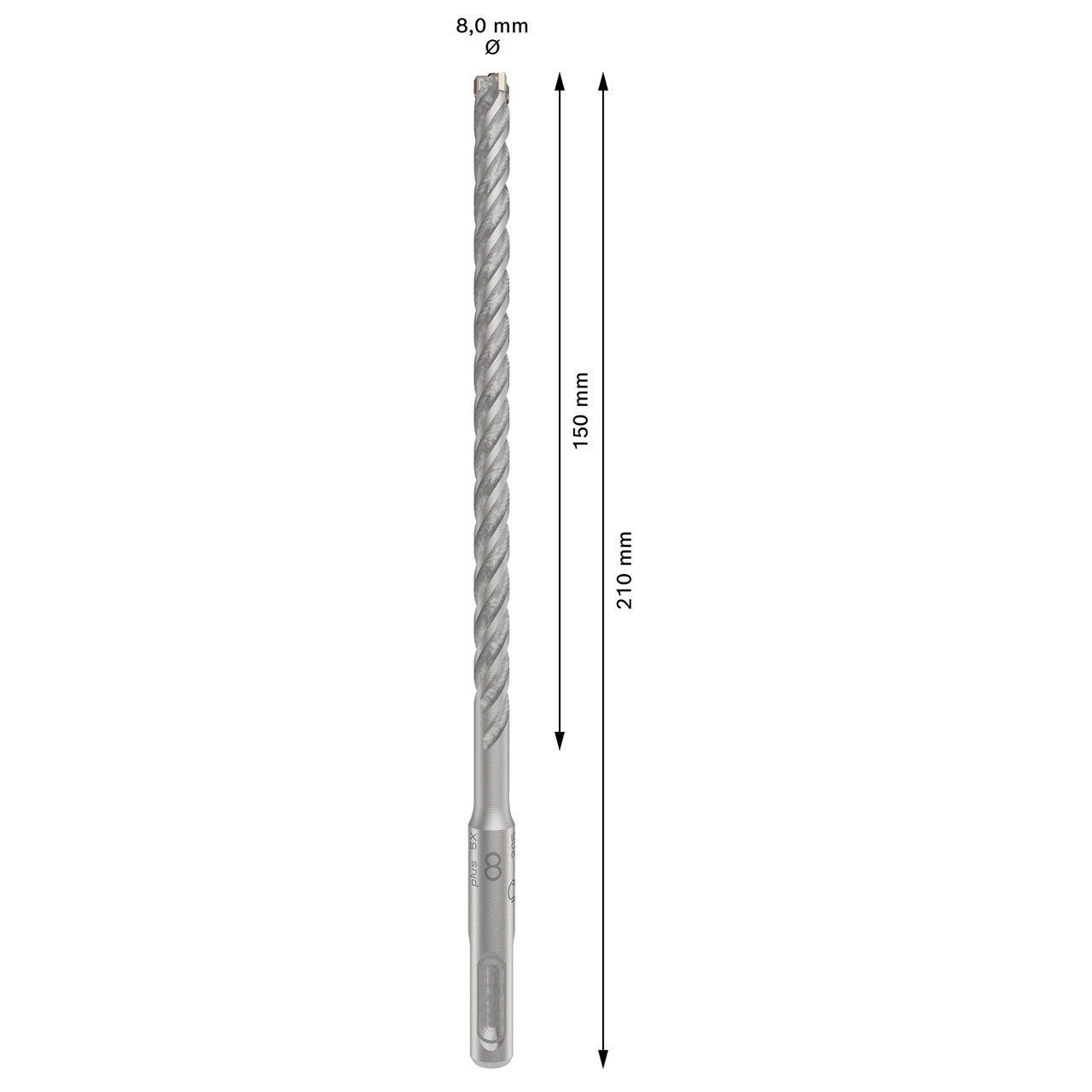 Bosch SDS+ 5X Masonry Drill Bit 8 x 150 x 210mm 2608833790