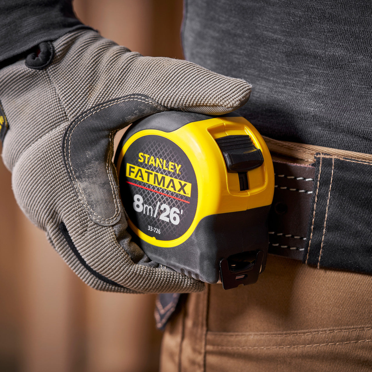 Stanley FatMax BladeArmor Tape Measure 26ft 8m Width 32mm 0-33-726