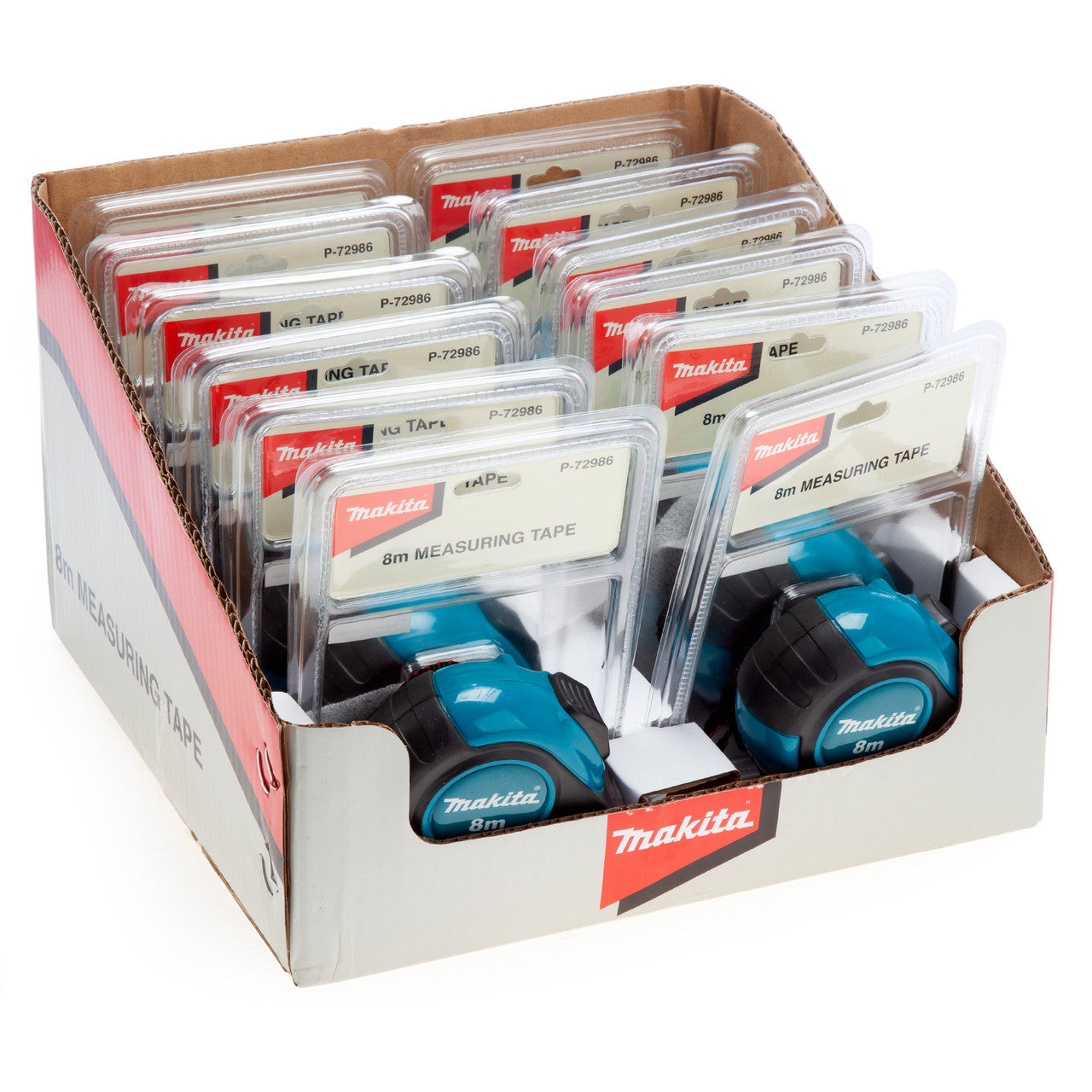 Makita Metric Imperial Tape Measure 8m 26ft Magnetic Hook Width 25mm P-72986