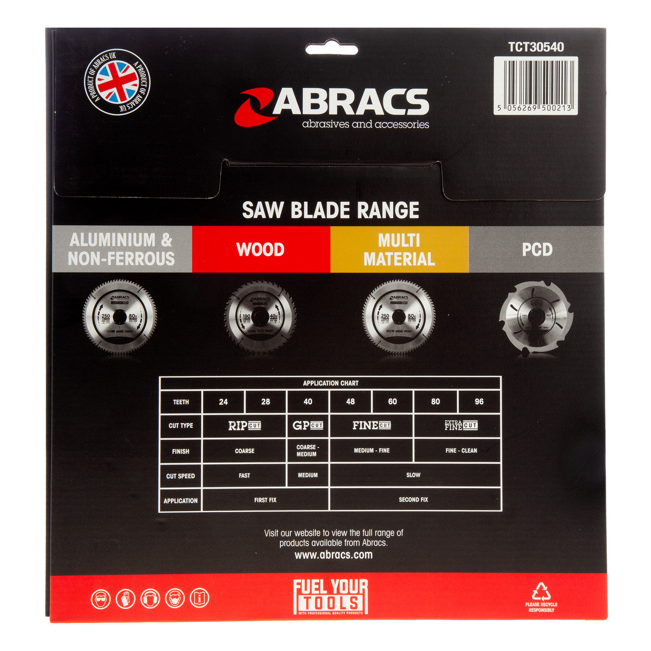 Abracs TCT Circular Saw Blade for Wood 305 x 30mm x 40T TCT30540