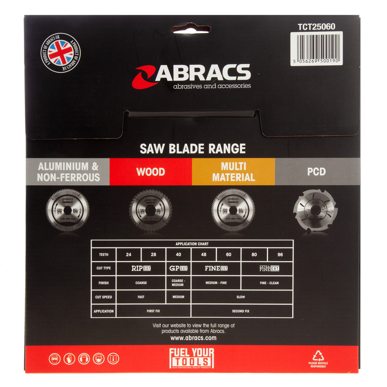 Abracs TCT Circular Saw Blade for Wood 250 x 30mm x 60T TCT25060