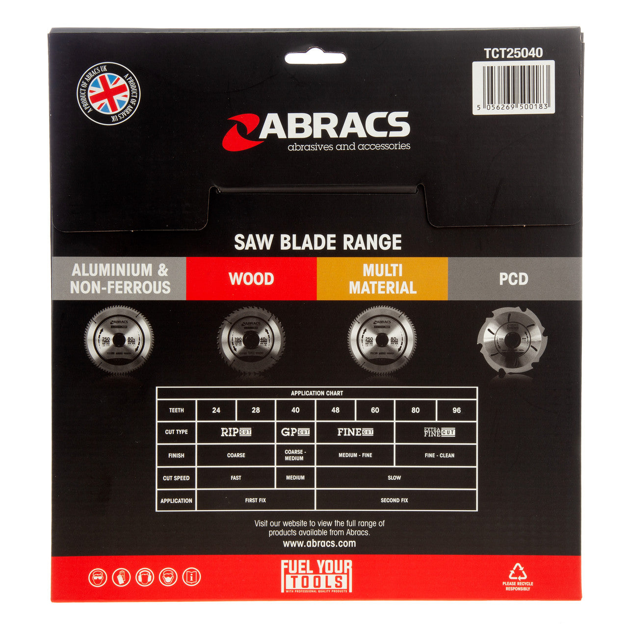 Abracs TCT Circular Saw Blade for Wood 250 x 30mm x 40T TCT25040