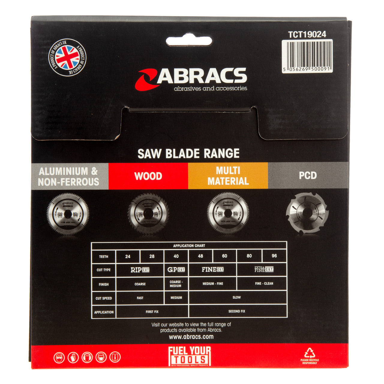 Abracs TCT Circular Saw Blade for Wood 190 x 30mm x 24T TCT19024