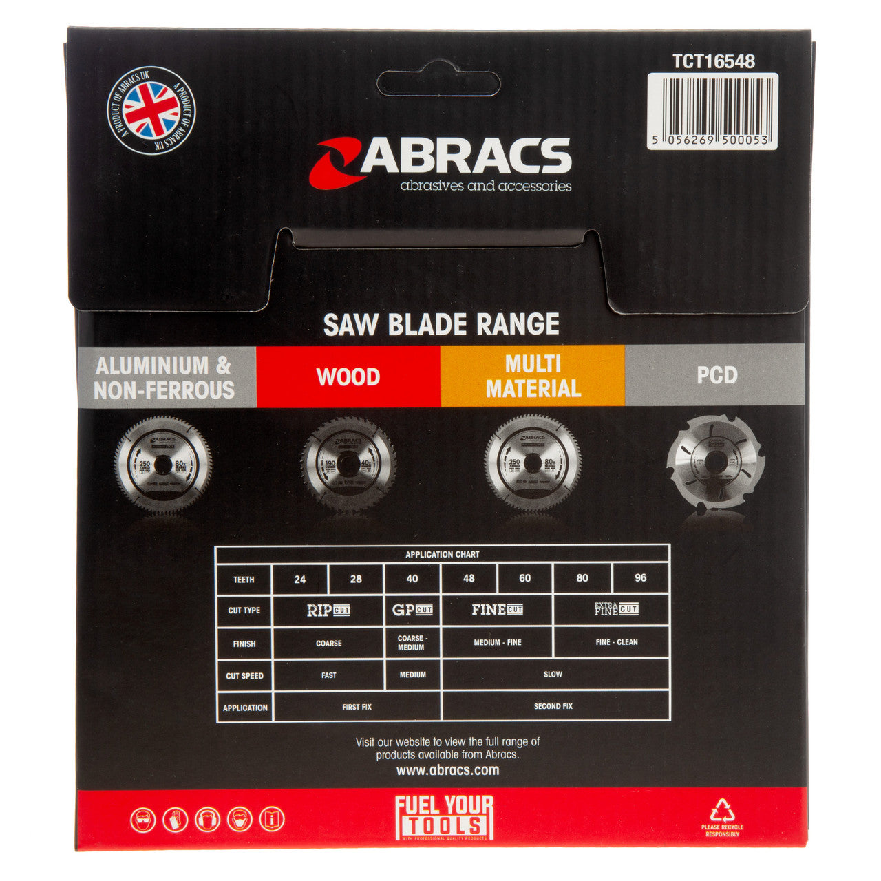 Abracs TCT Circular Saw Blade for Wood 165 x 20mm x 48T TCT16548