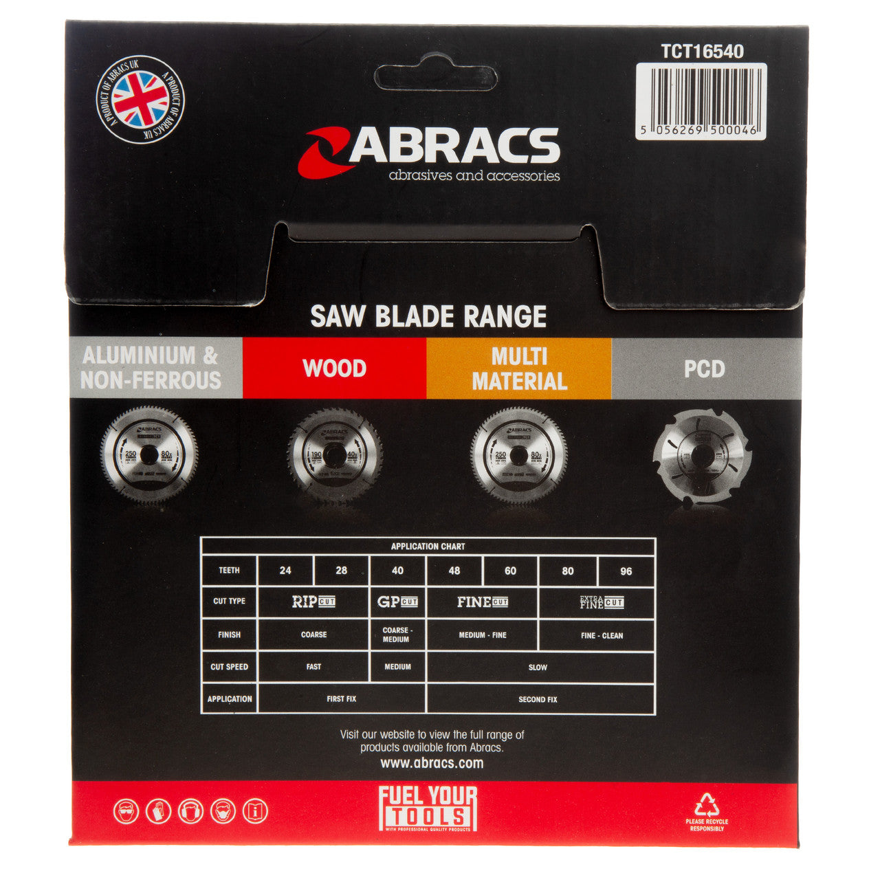 Abracs TCT Circular Saw Blade for Wood 165 x 20mm x 40T TCT16540
