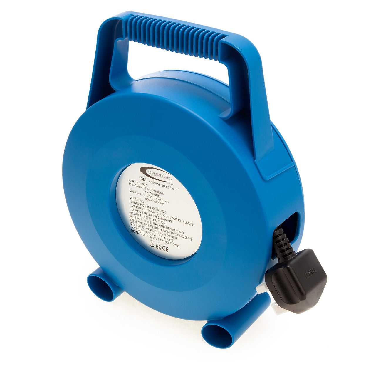 Connexion 5074 Cassette Reel 1.25mm 13 Amp 10 Metres 4x 13 Amp Sockets 240V