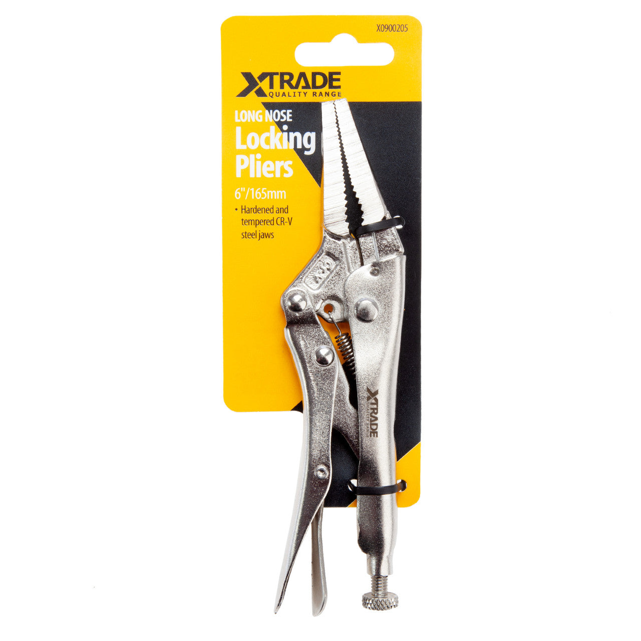 XTrade 6" 165mm Long Nose Locking Pliers Quick Release Machined Jaws X0900205