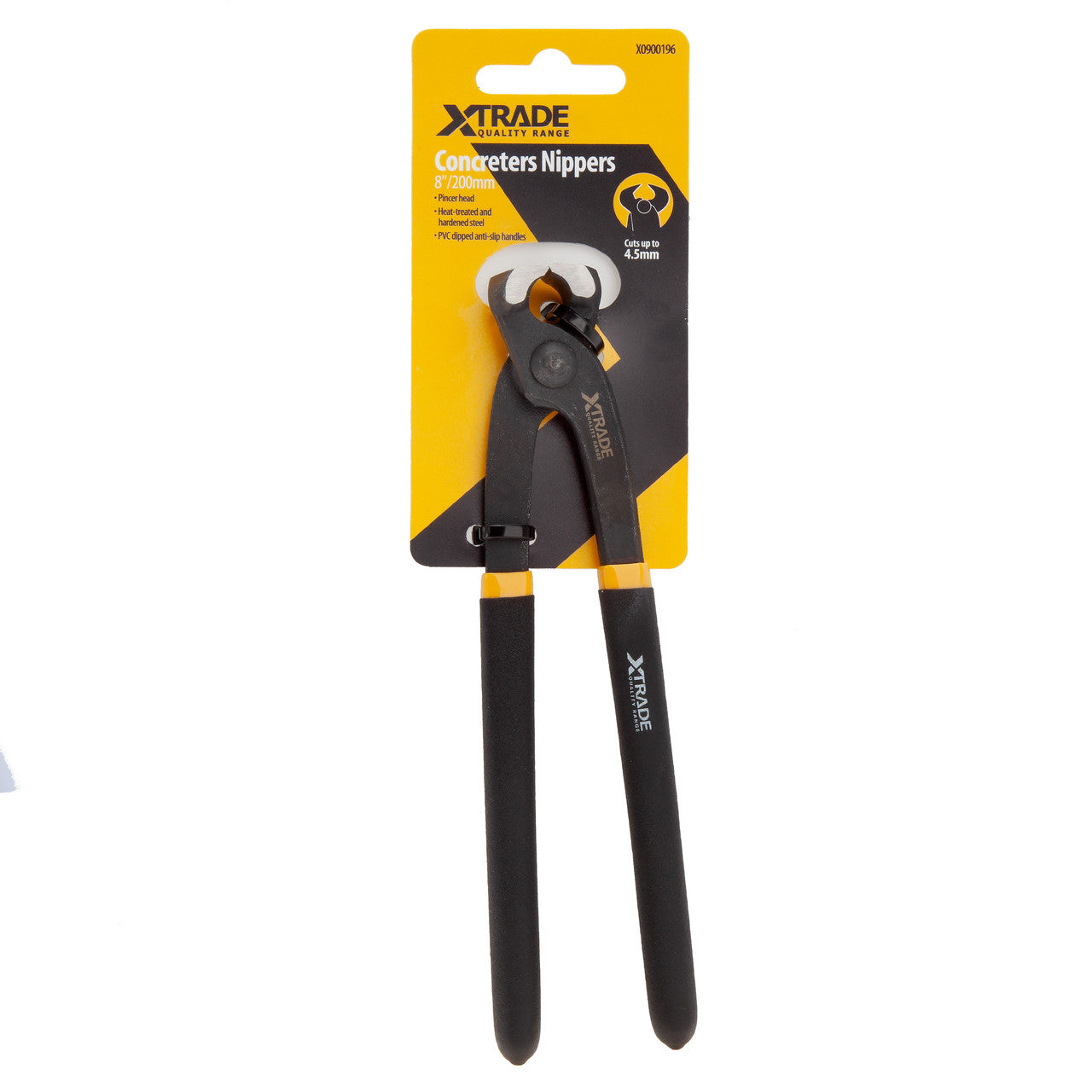 XTrade Concreters Nippers 8" 200mm Fully Hardened With Non Slip Grip X0900196