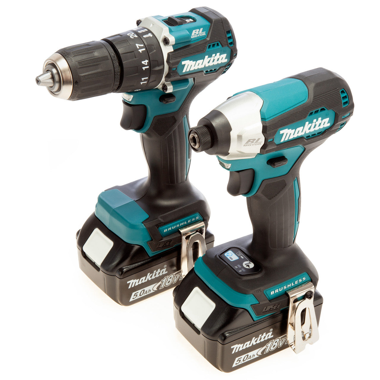 Makita 18V LXT Drill & Impact Driver Combo Kit 2 x 5.0Ah Batteries DLX2414ST