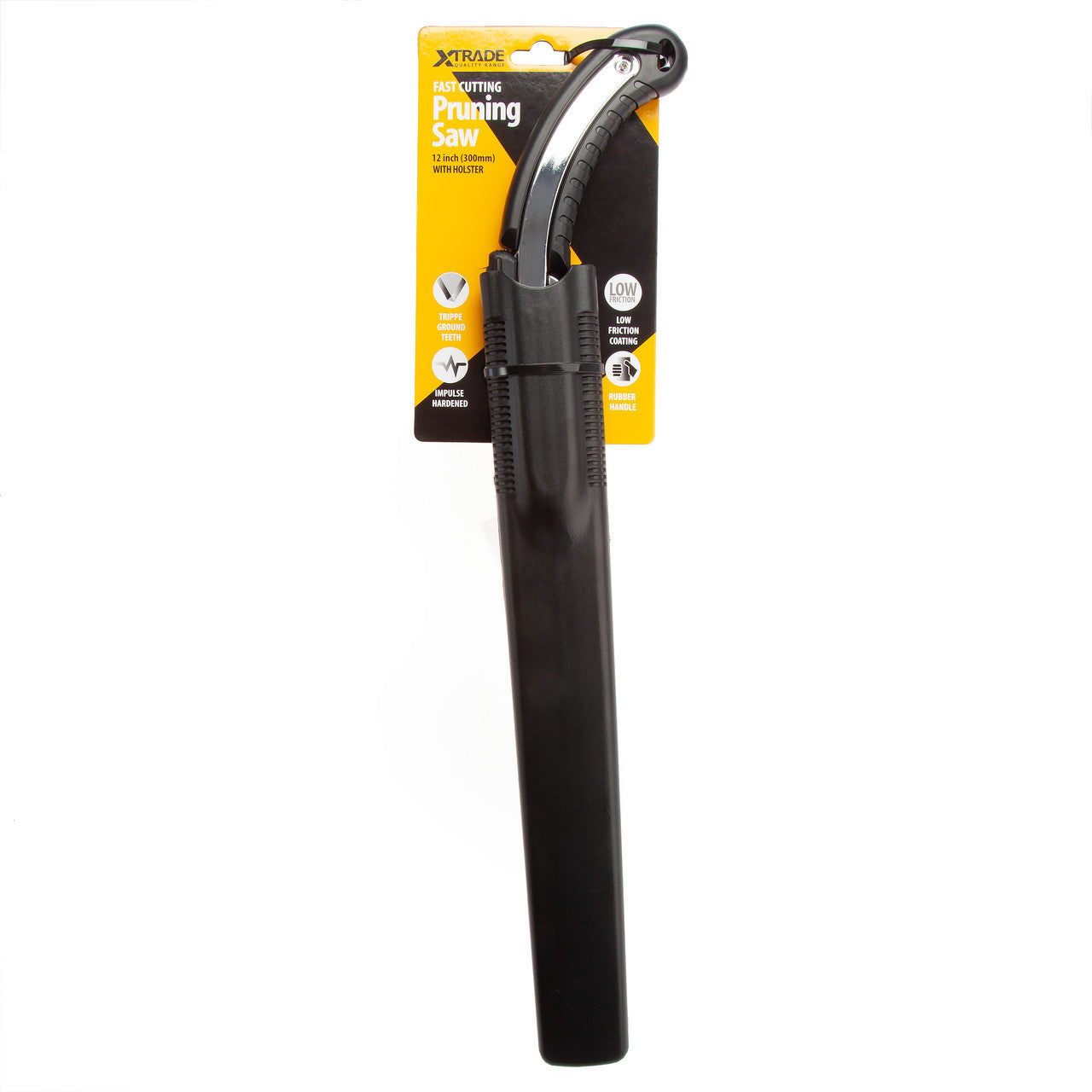 XTrade Fast Cut Pruning Saw & Holster With Belt Loop 300mm 12" 6 tpi X0900128