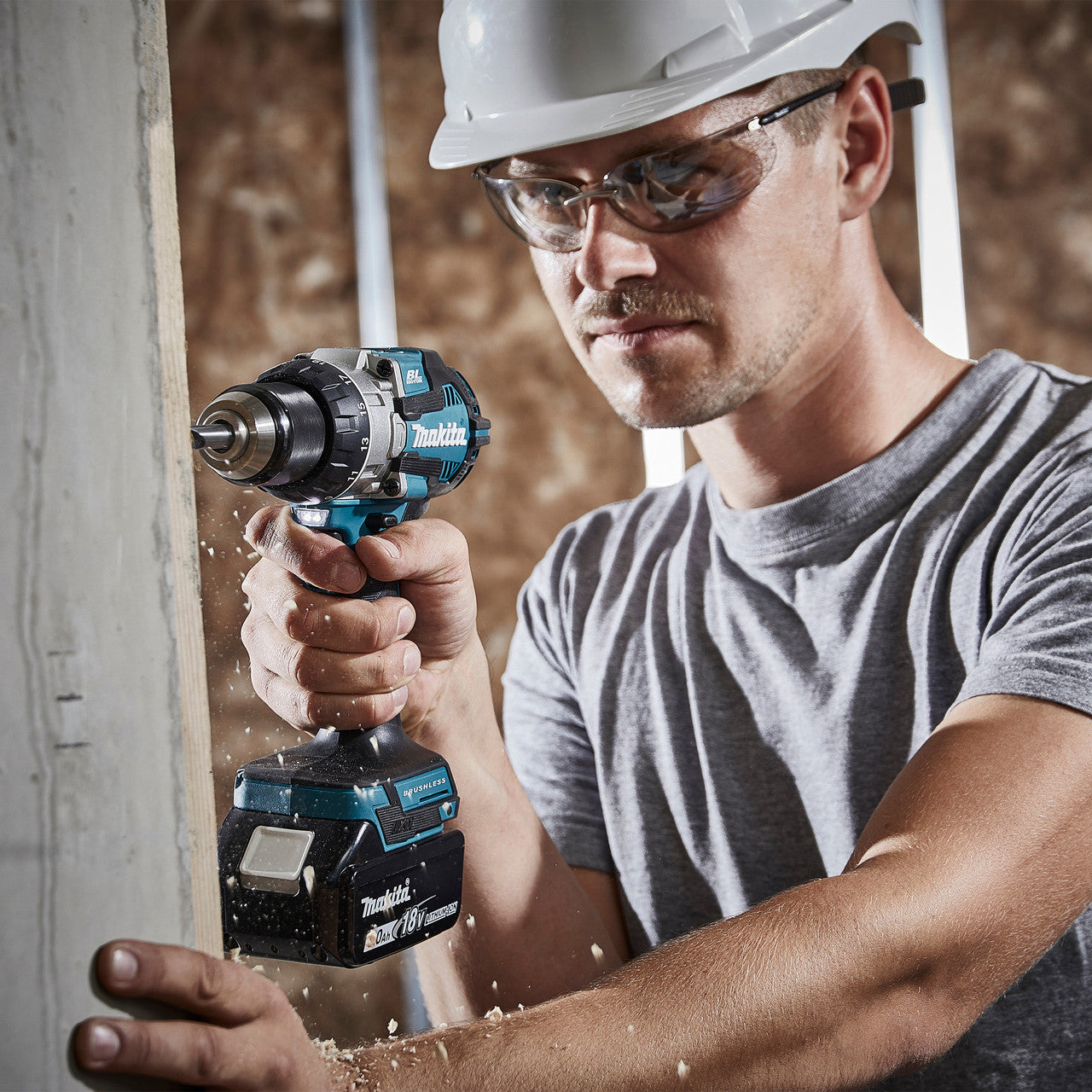 Makita 18V LXT Impact Driver Combi Drill Twin Pack 2 x 5.0Ah Batteries DLX2507TJ