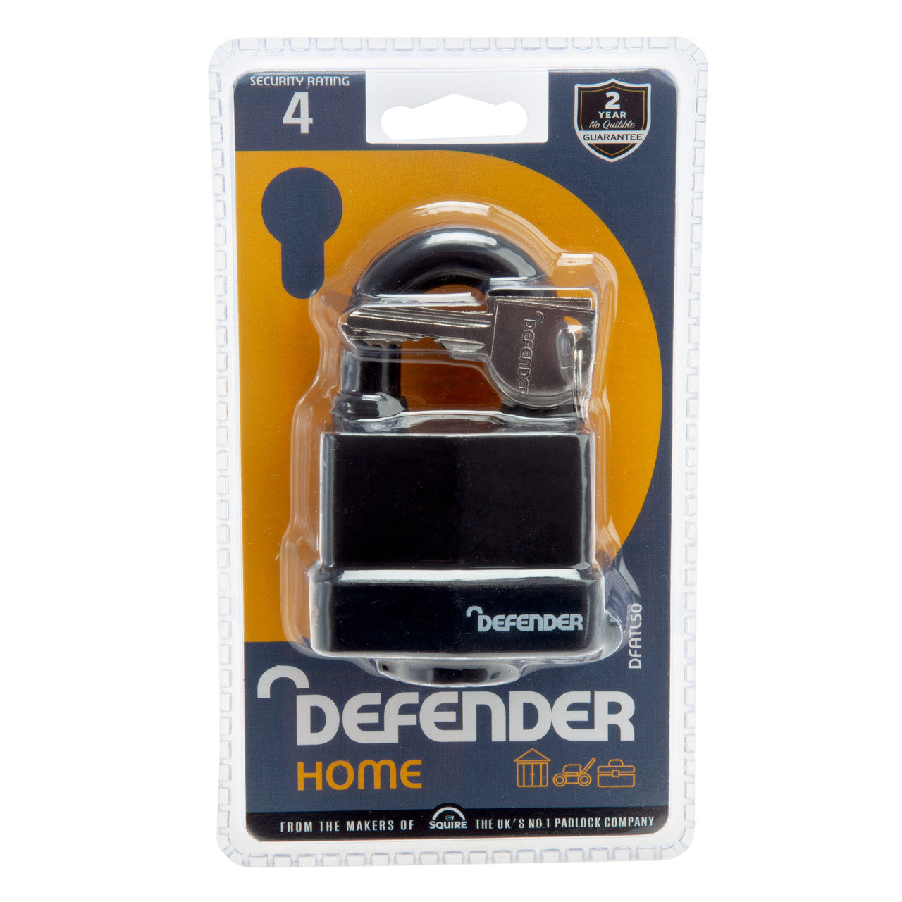 Henry Squire Defender All Terrain Lock 50mm Hardened steel shackle DFATL50