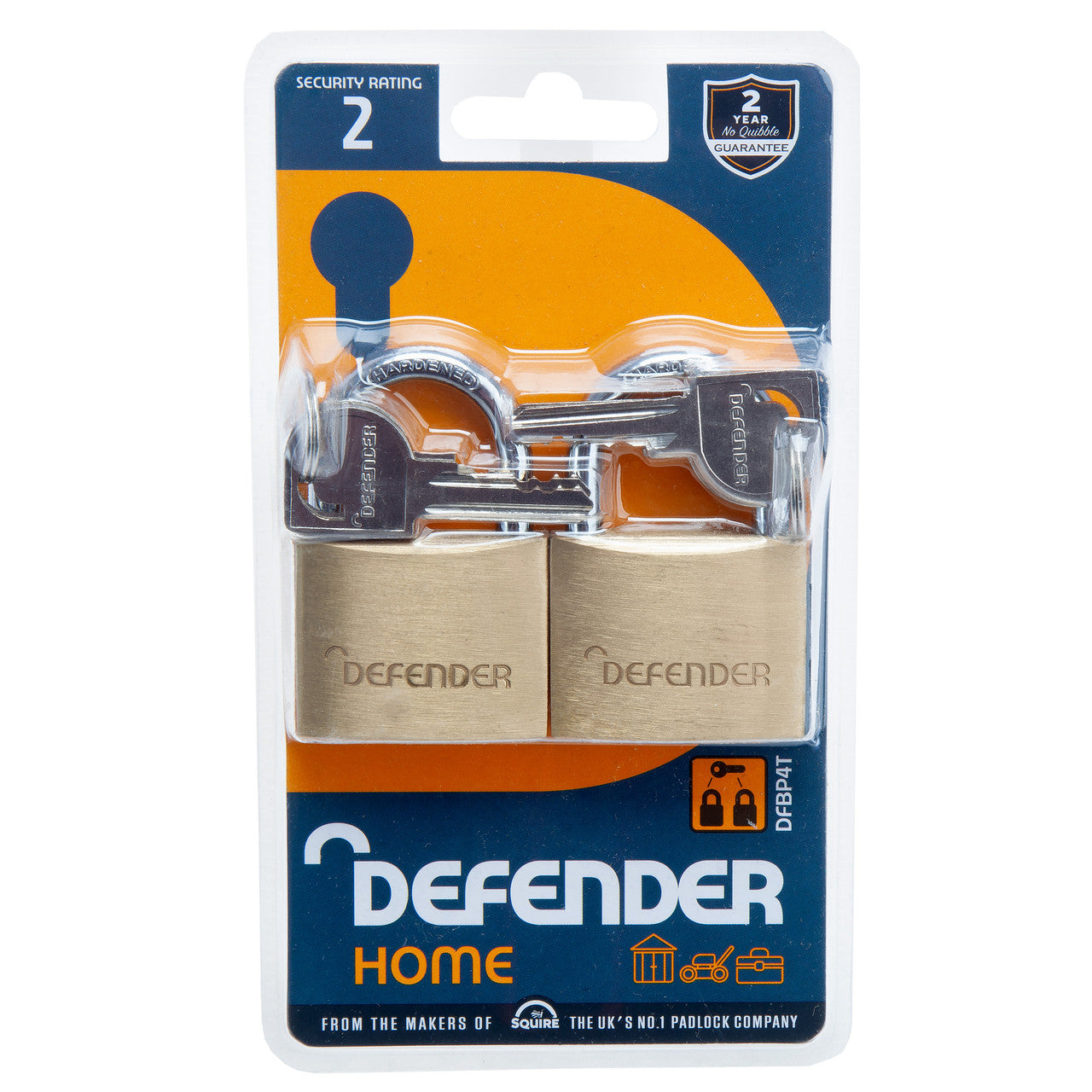 Henry Squire Defender Brass Twin Pack 40mm DFBP4T
