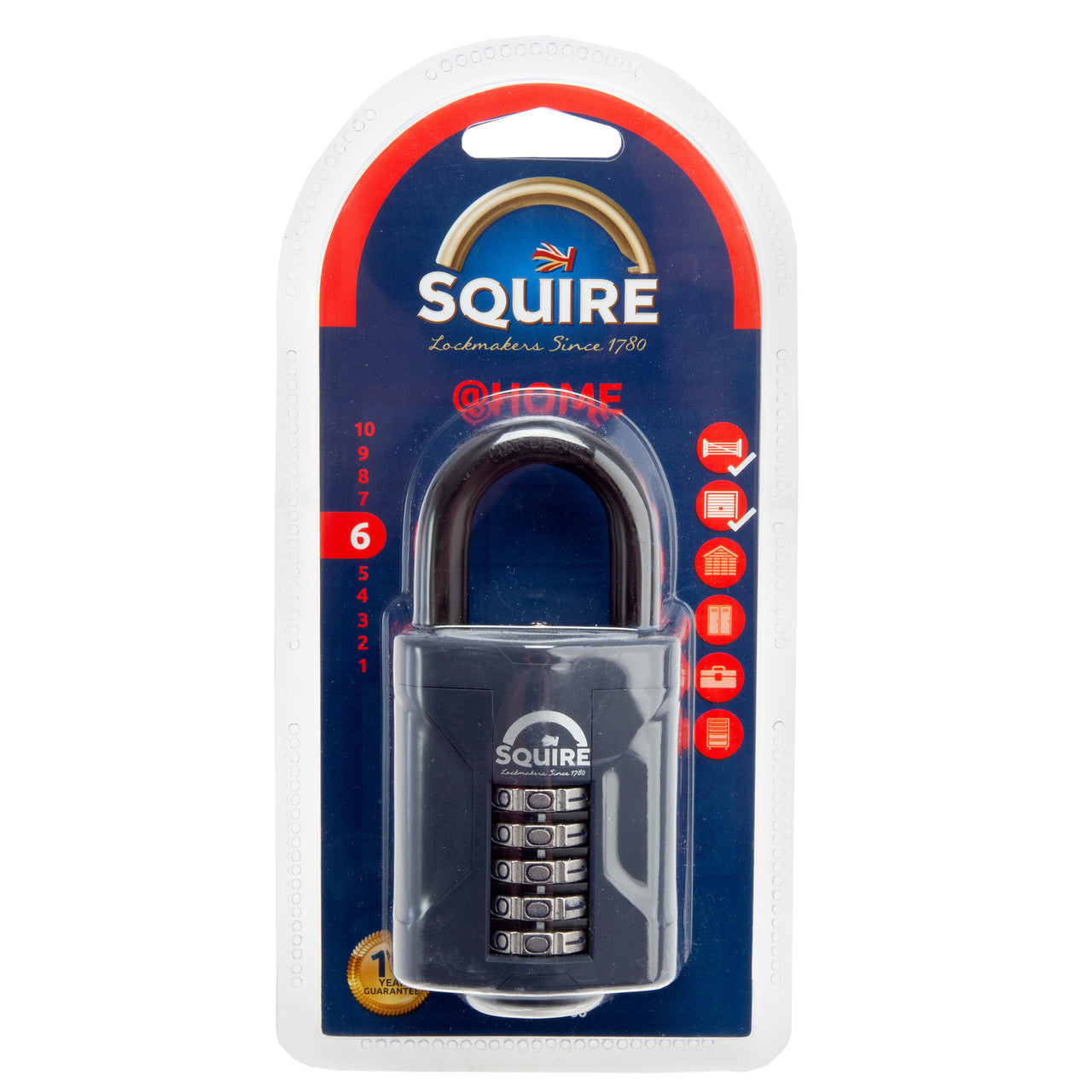 Henry Squire Push Button Combination Padlock 60mm CP60