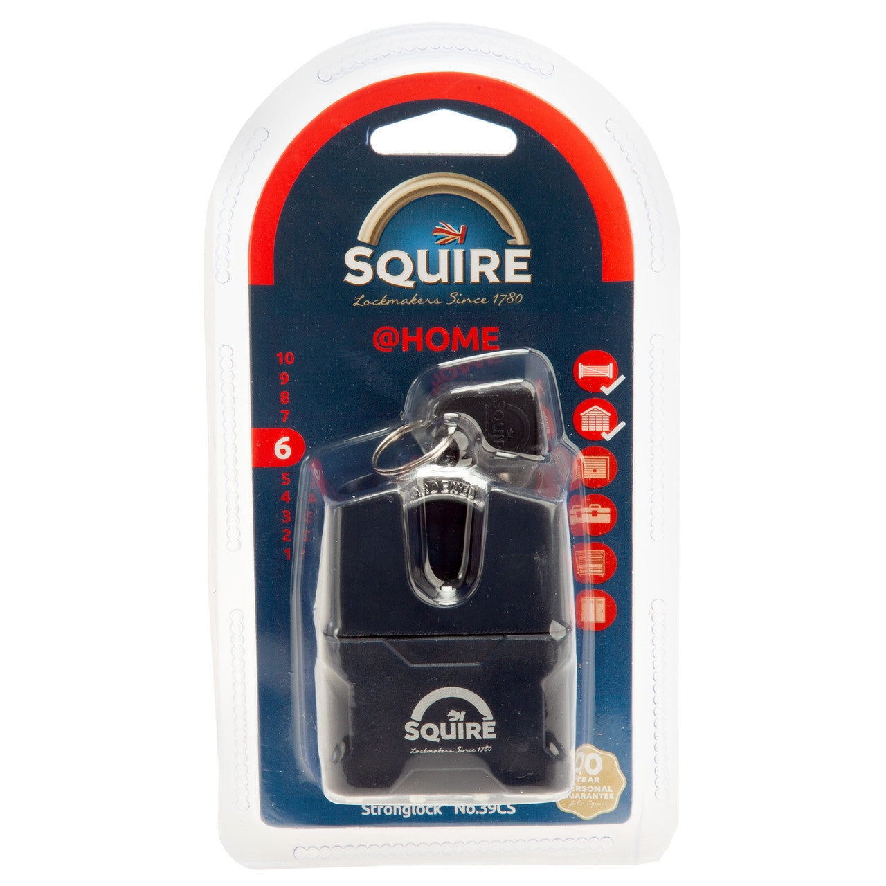 Henry Squire Closed Shackle Laminated Double Locking Padlock 50mm 39CS