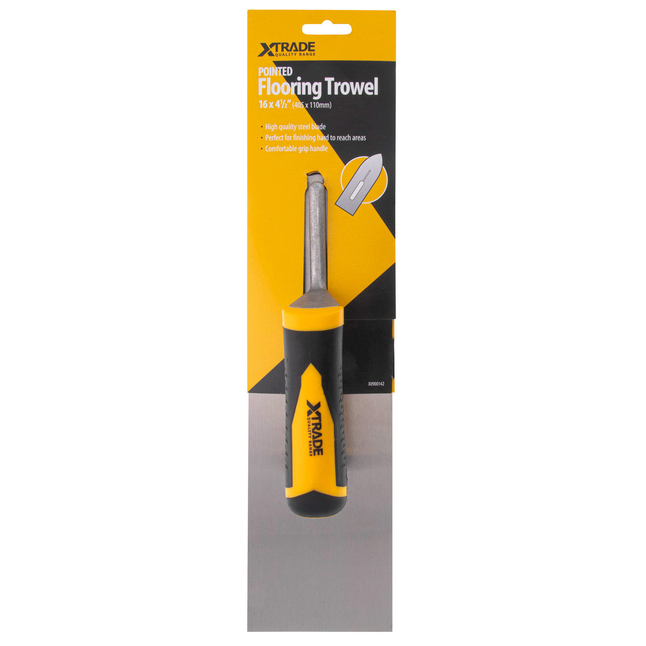 XTrade Pointed Flooring Trowel 16″ 405mm Ergonomic Handle Steel Blade X0900142