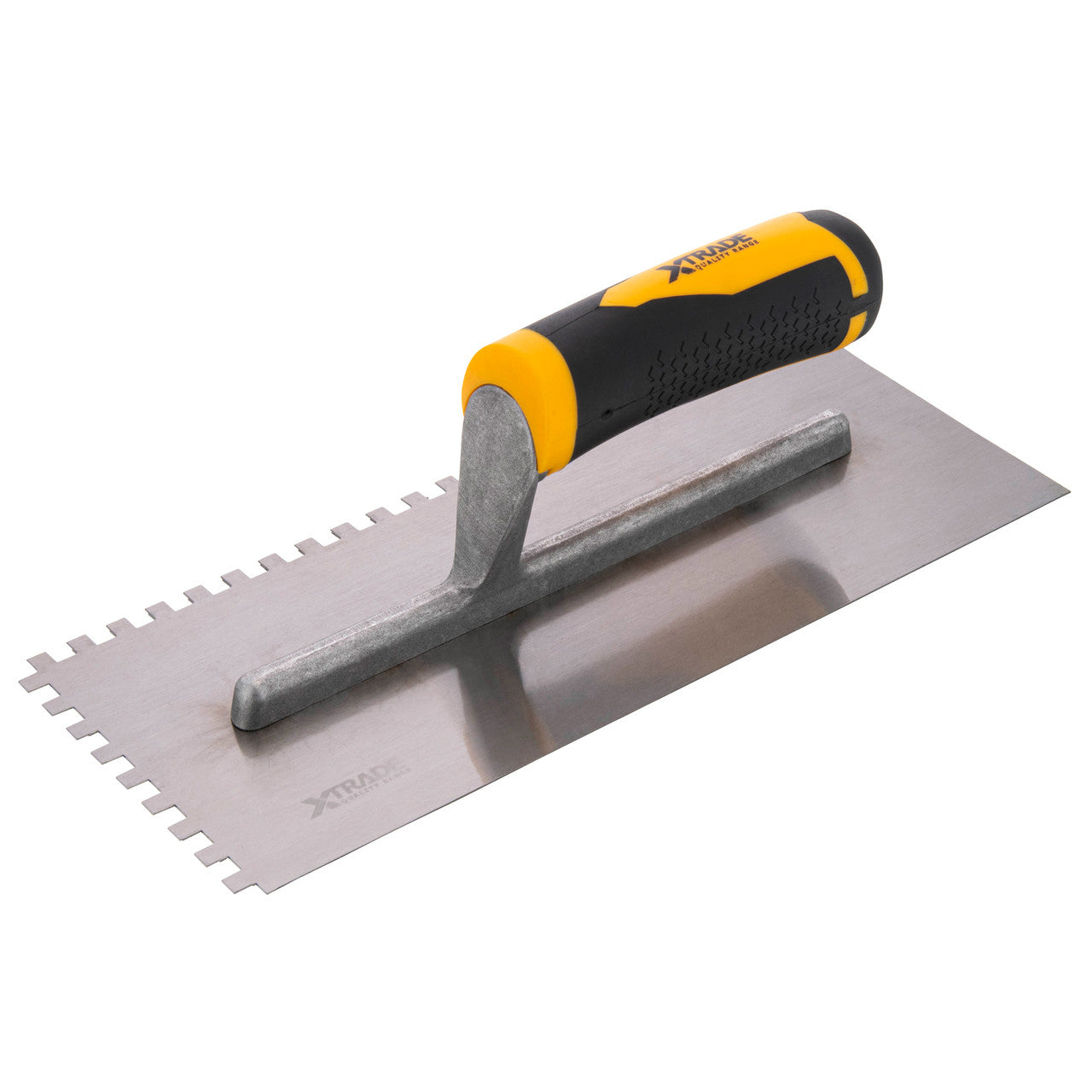 XTrade Square Notched Trowel 11″ 279mm Ergonomic Handle Steel Blade X0900139