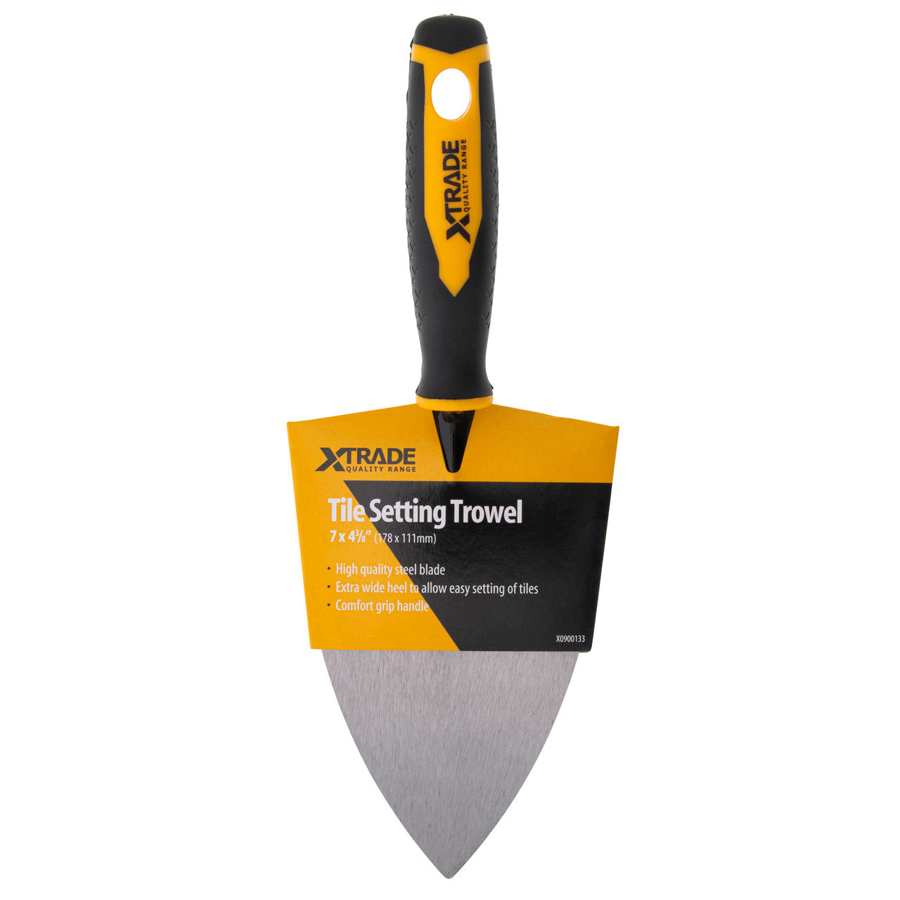 XTrade Tile Setting Trowel 7″ 178mm Ergonomic Handle Steel Blade X0900133