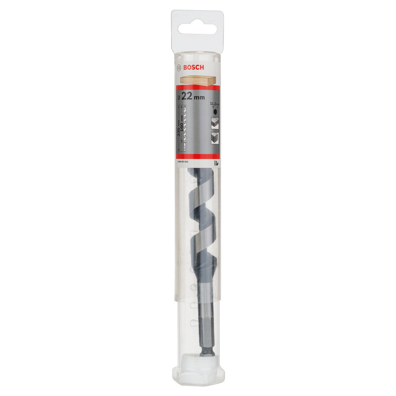 Bosch Auger Drill Bit with Hex Shank 22 x 160 x 235mm 2608597633