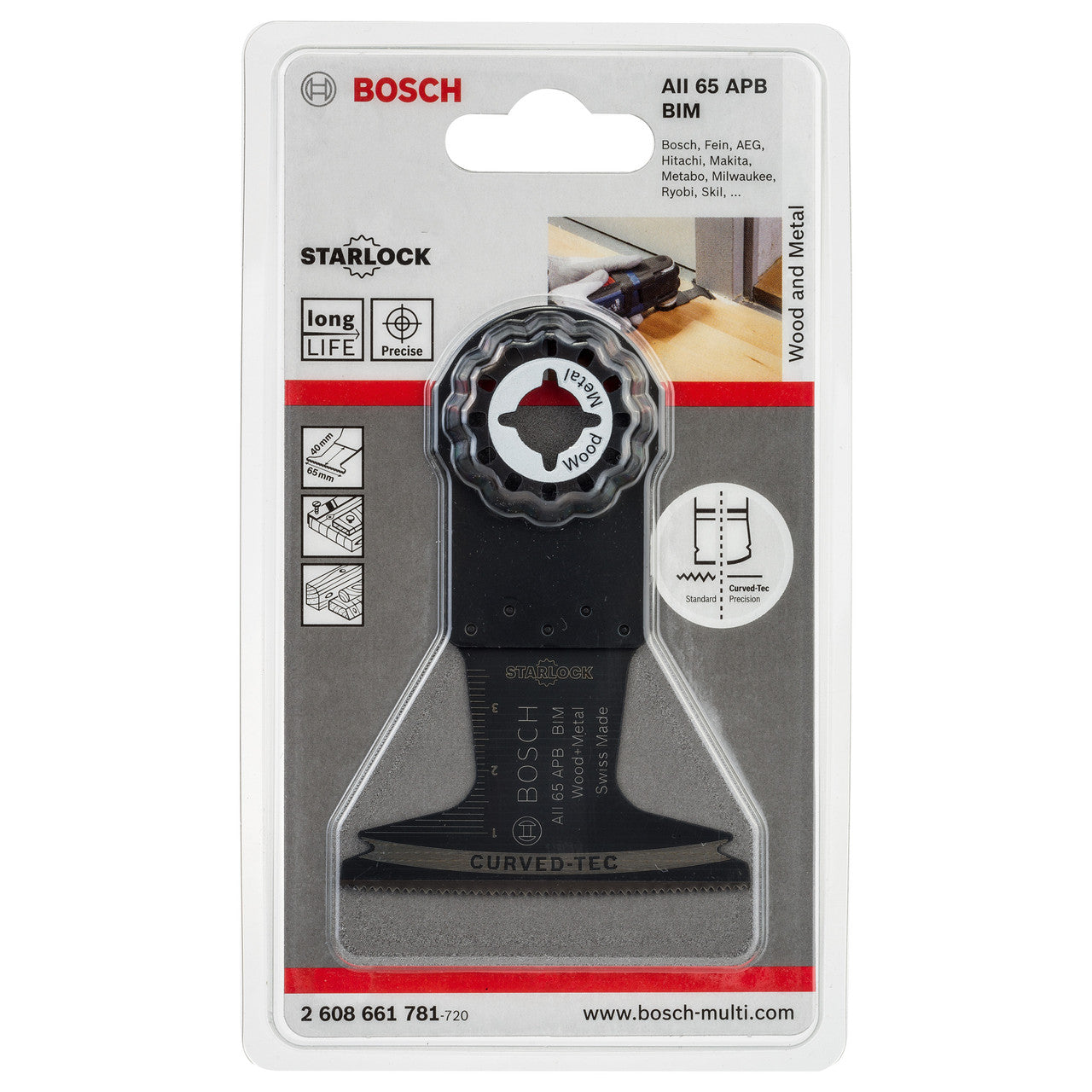 Bosch AII 65 APB BIM Starlock Multi-Tool Blade for Wood & Metal 2608661781