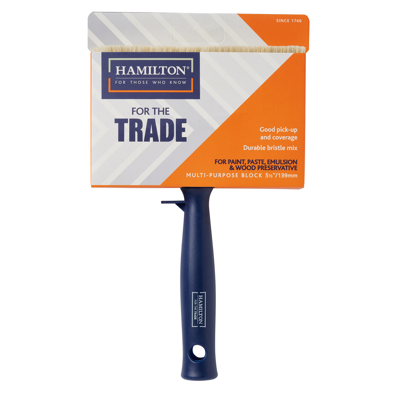 Hamilton Trade Block Paint Brush 5. 1/2 Inch Synthetic Mix Filament 3210601-55