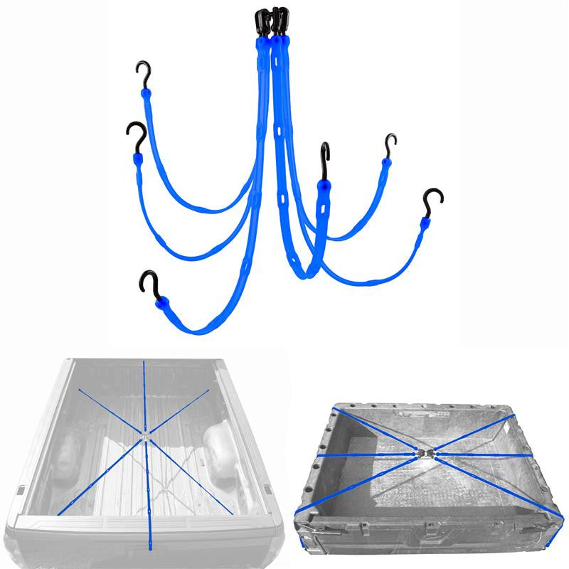 The Perfect Bungee Adjustable 6 Strap Flex Web Bungee Blue 3.65 x 3.65m FW36-6BL