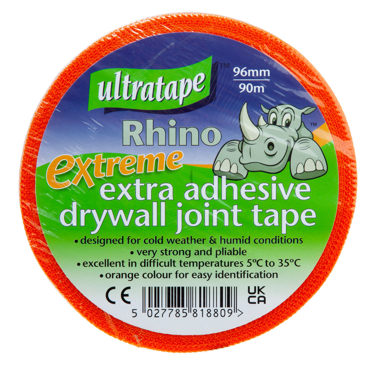Ultratape Rhino Extra Adhesive Drywall Joint Tape 96mm x 90m 080410090CWOR