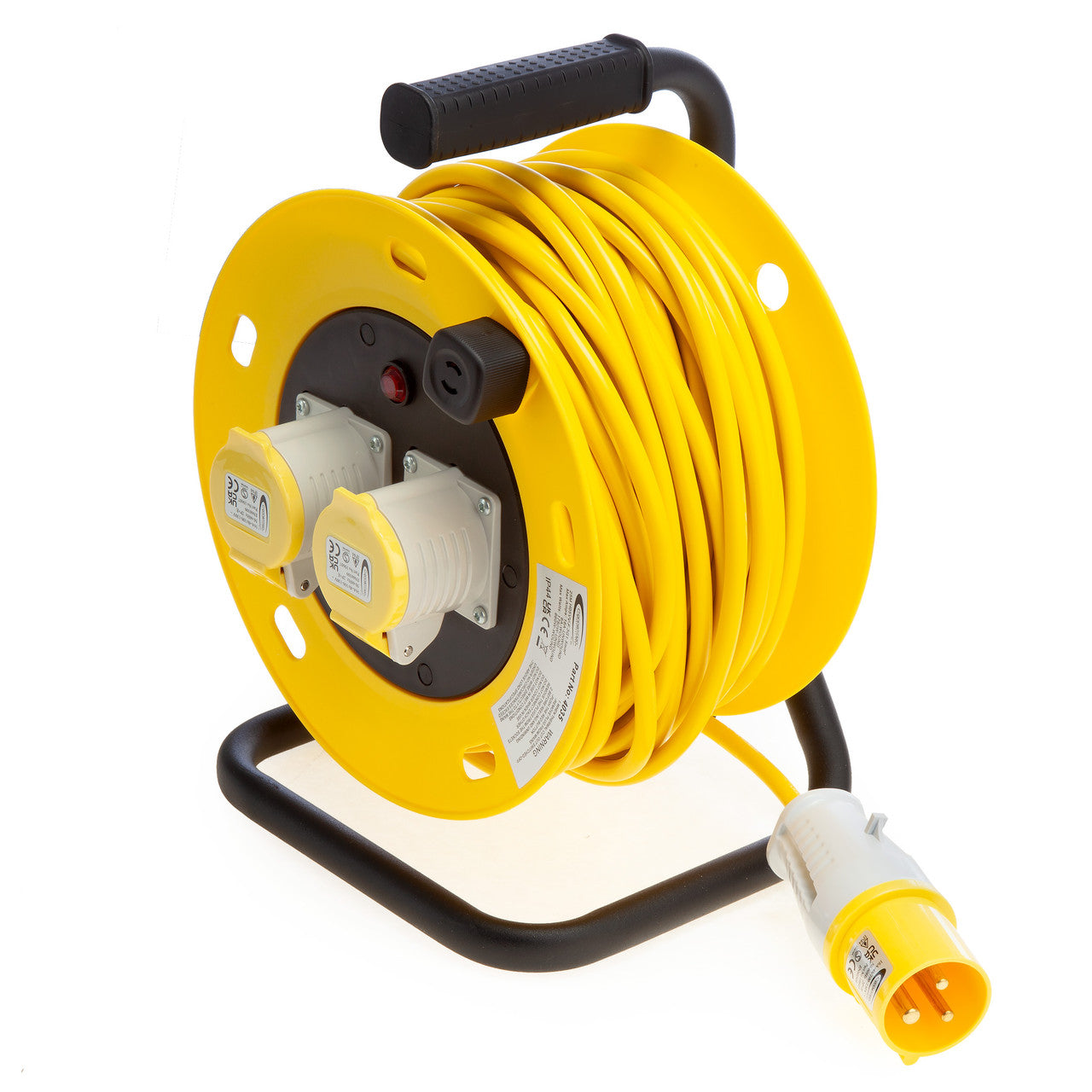 Connexion Cable Reel 1.5mm 16 Amp 25 Metres 2x Sockets 110V 4035