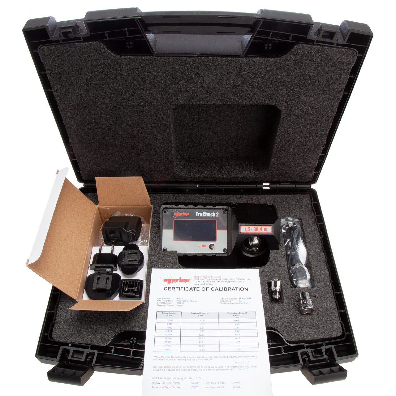 Norbar TruCheck 2 Torque Wrench Checker Basic 1.5 - 30 N·m Inc Certificate 43518