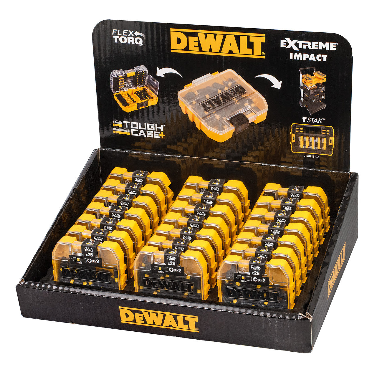 Dewalt Extreme FLEXTORQ PH2 Screwdriver Bits 25mm Pack of 25 DT70555T