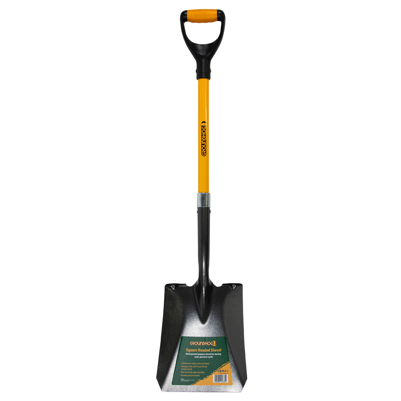 Groundhog Square Mouthed Shovel Pack of 6 Heavy Duty Steel Blade G1300008-6