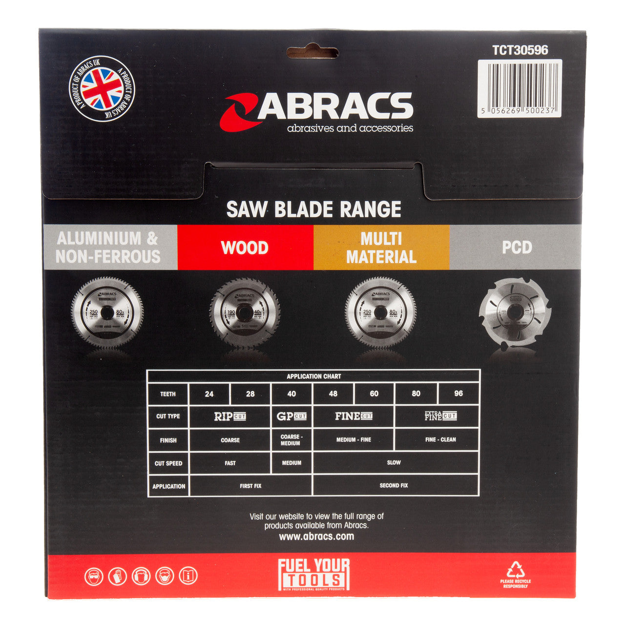 Abracs TCT Circular Saw Blade for Wood 305 x 30mm x 96T TCT30596