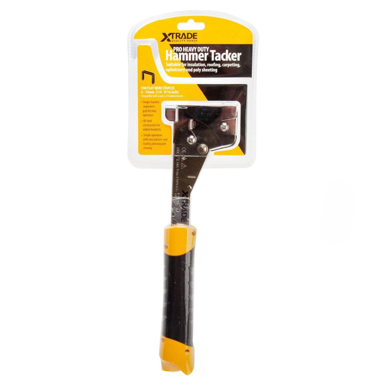 XTrade Pro Heavy Duty Hammer Tacker for Flat Wire Staples 6-14mm X0900209