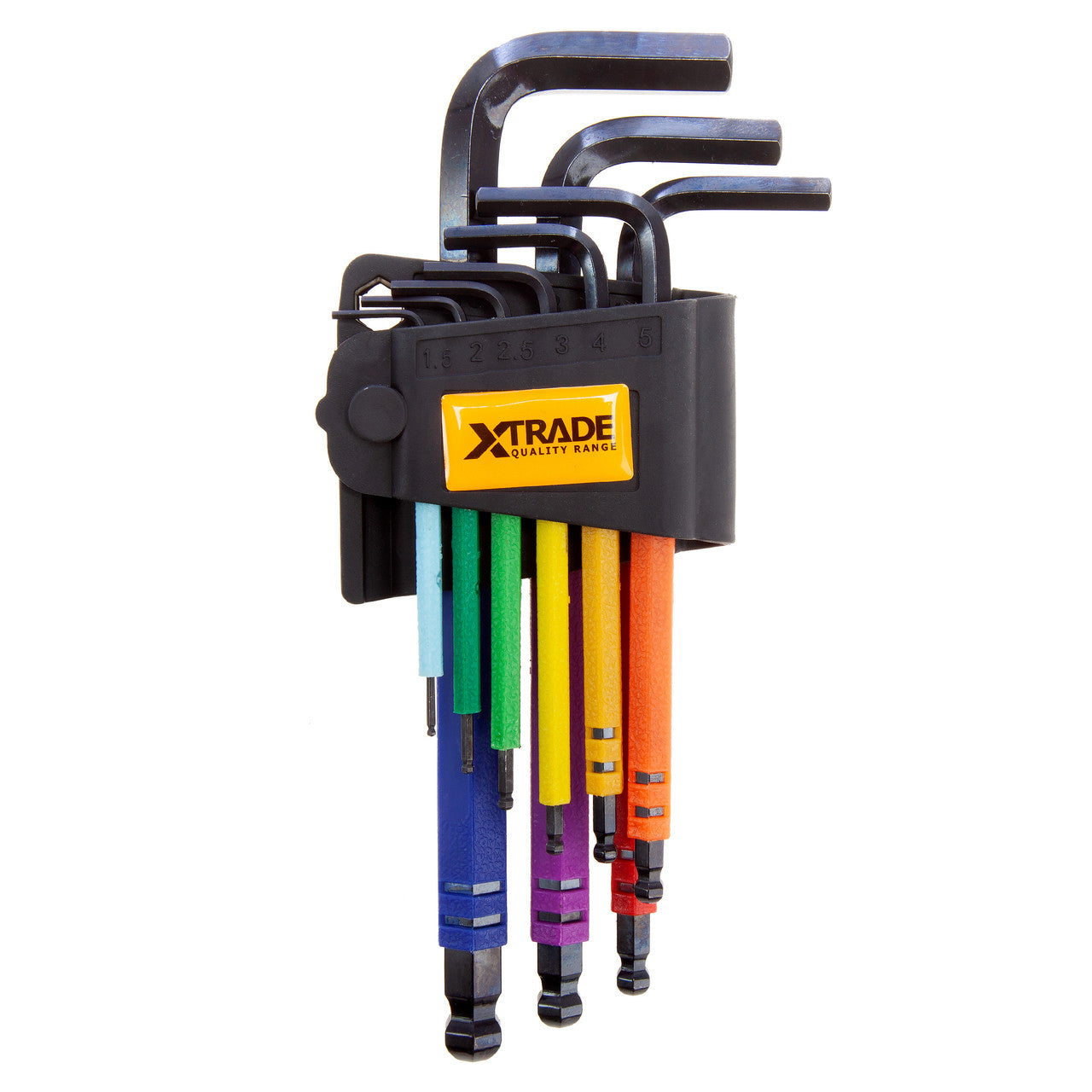 XTrade Long Arm Ball End Hex Key Set 9 Piece Colour Coded X0900210