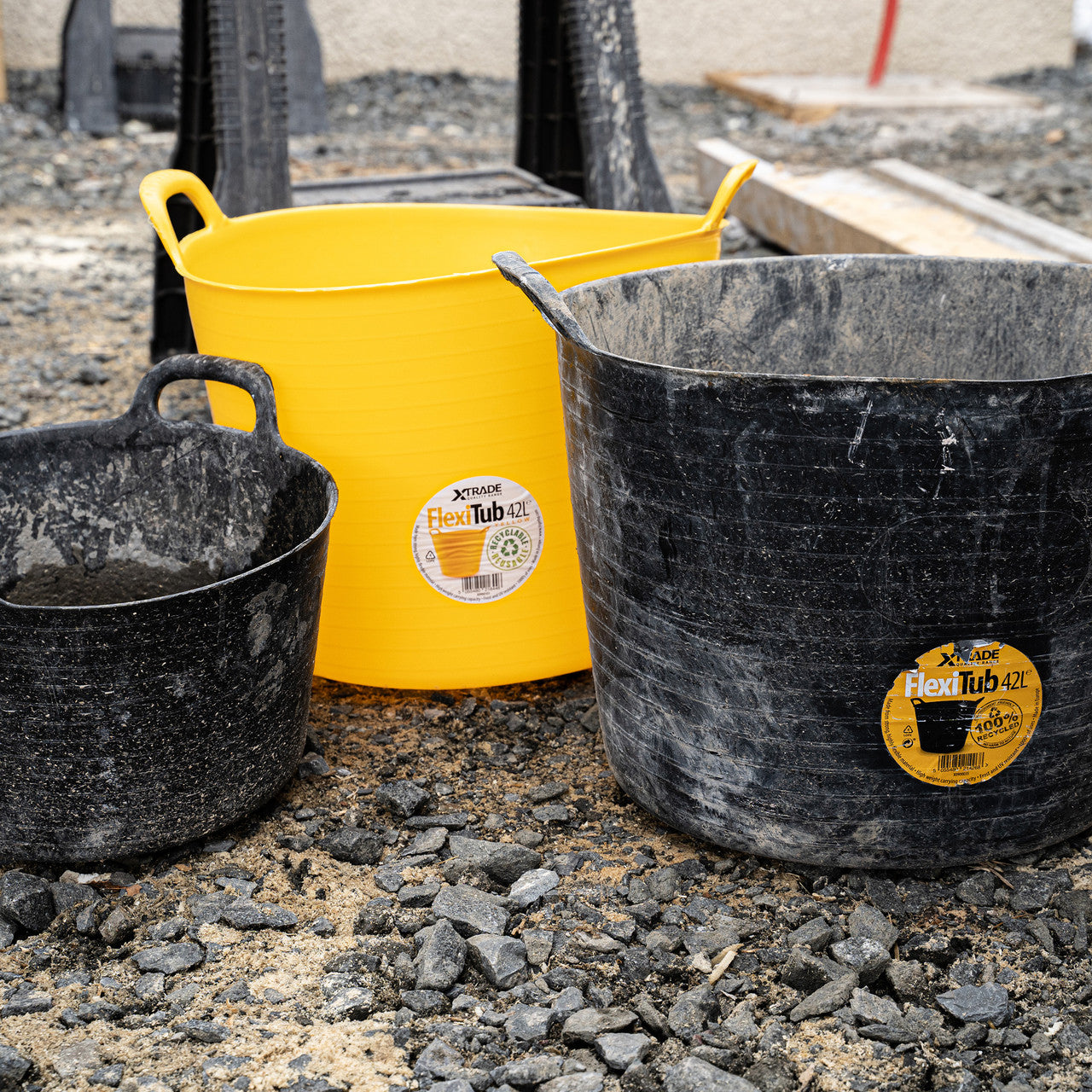 XTrade FlexiTub Yellow 25L Plastic With Handles X0900100