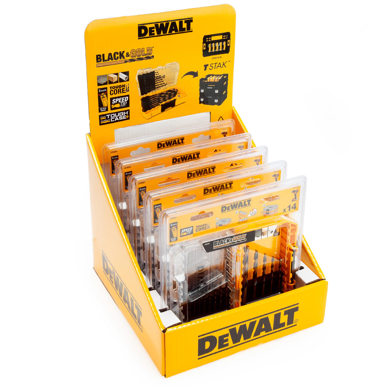 Dewalt Black And Gold Metal Drilling Set in Connectable Case 14 Piece DT70727