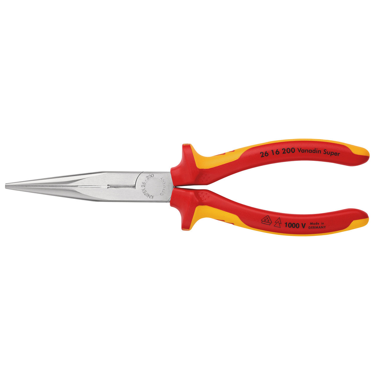 Knipex Snipe Nose Side Cutting Pliers VDE 1000V 200mm Cut Cap 3.2mm 2616200SB