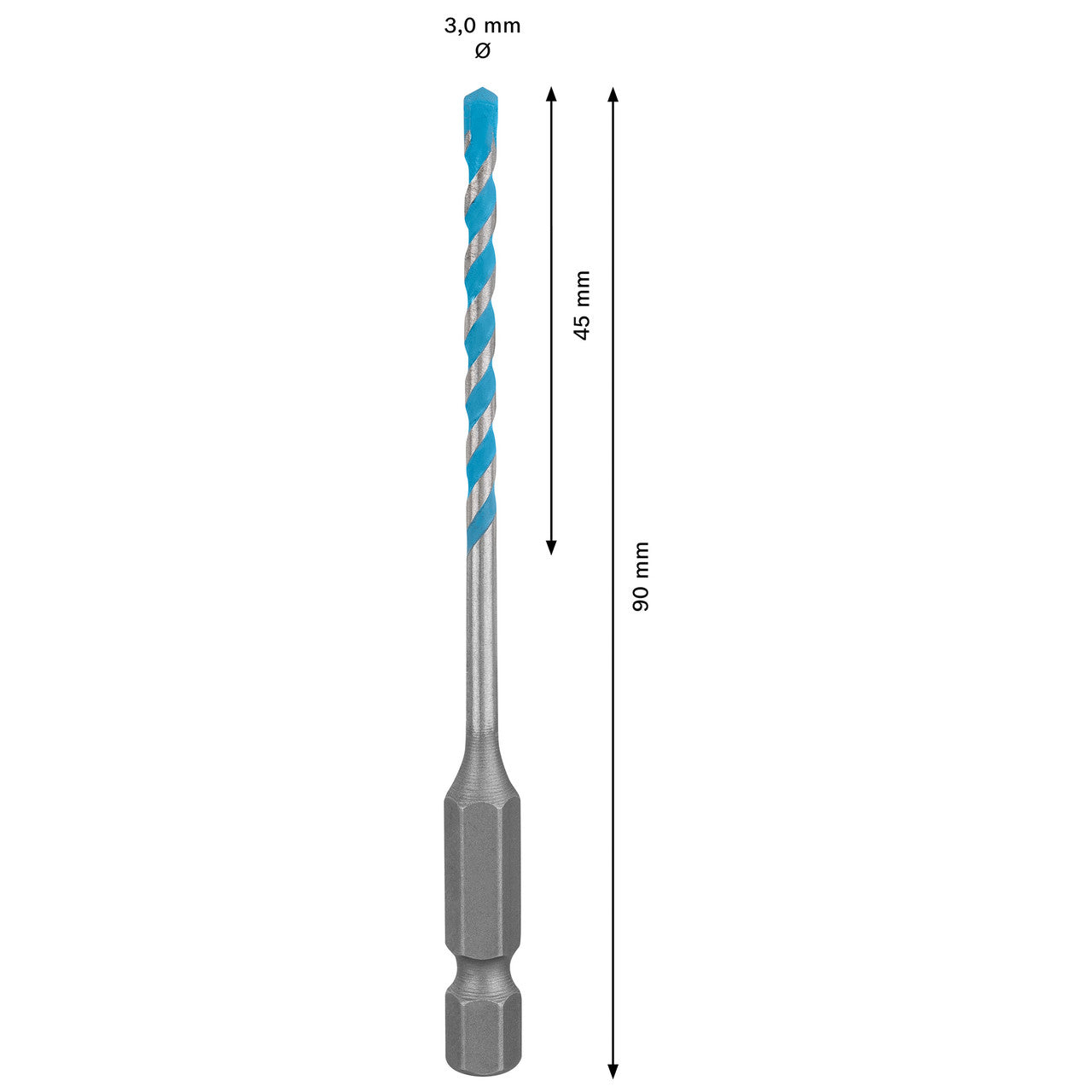 Bosch HEX-9 Multi Construction Drill Bit 3mm 2608900569