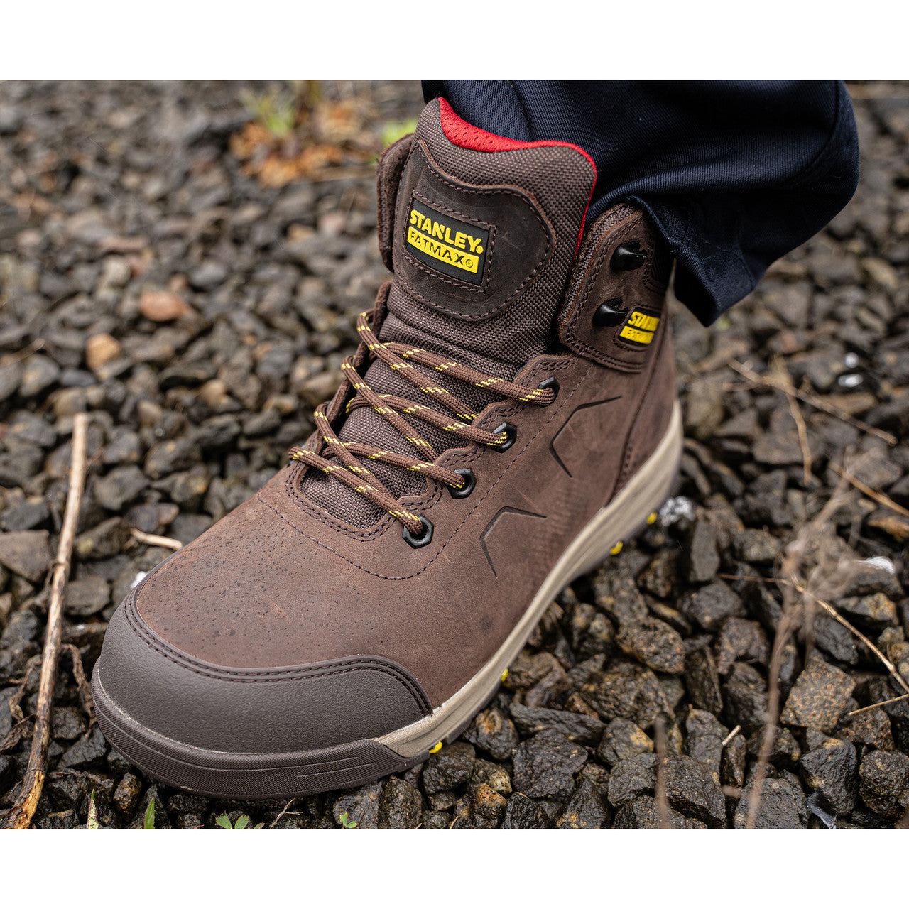 Stanley FatMax Bergen Safety Boots Brown Steel Toe And Midsole Size 11