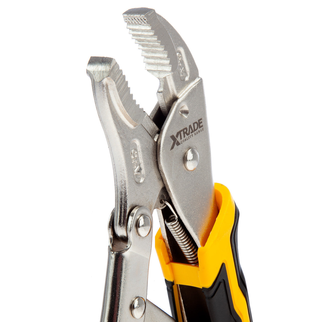 XTrade 10" 225mm Curved Jaw Locking Pliers Comfort Grip Quick Release X0900204