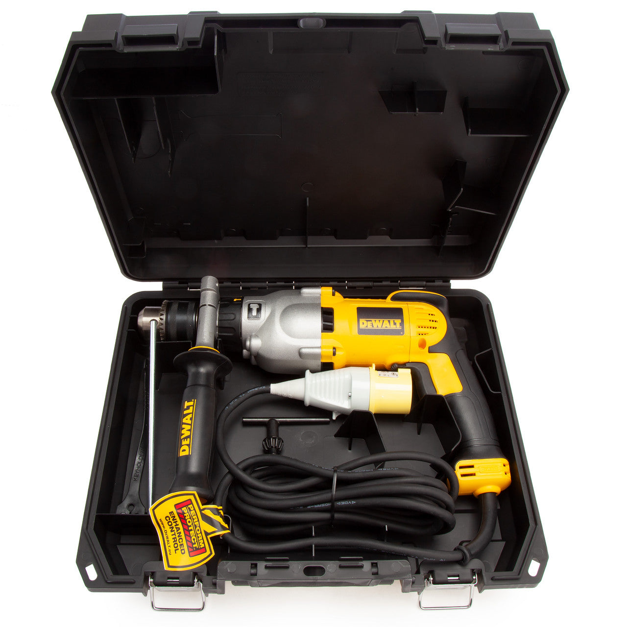 Dewalt Diamond Drill 1300W 110V 16mm Chuck Carrying Case & Side Handle D21570K
