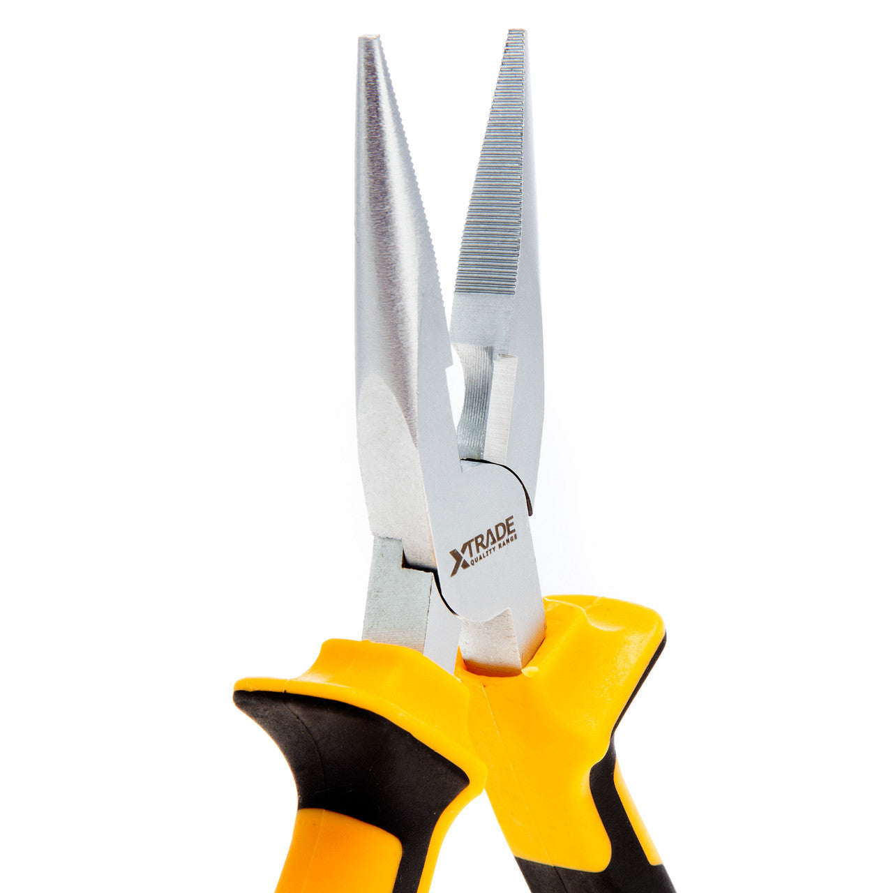 XTrade Long Nose Pliers 6" 150mm With Side cutter Serrated jaws X0900192