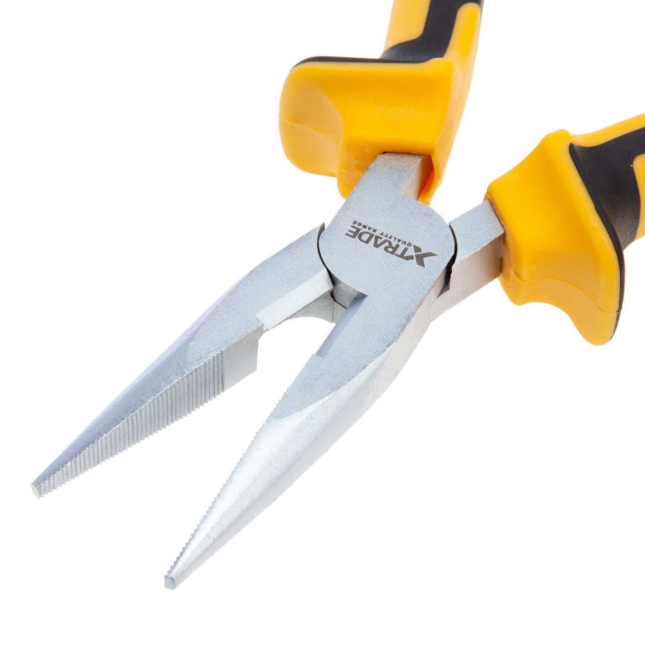 XTrade Long Nose Pliers 6" 150mm With Side cutter Serrated jaws X0900192