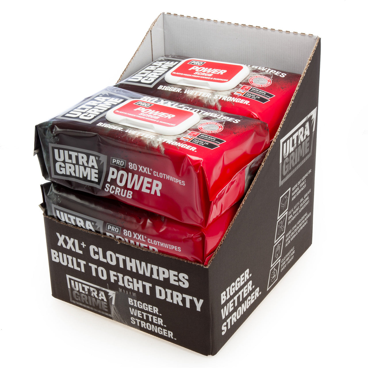 UltraGrime Power Scrub Clothwipes 38cm x 25 cm 80 Pack x 6 in CDU 5920