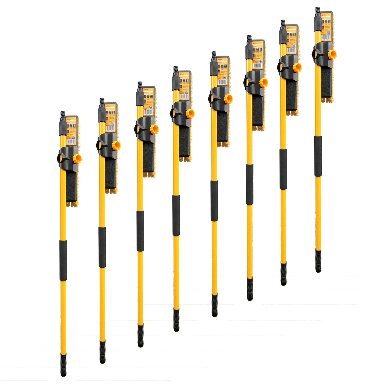 XTrade Heavy Duty Broom 14" 356mm Head Pack of 8 PVC Bristles X0600003