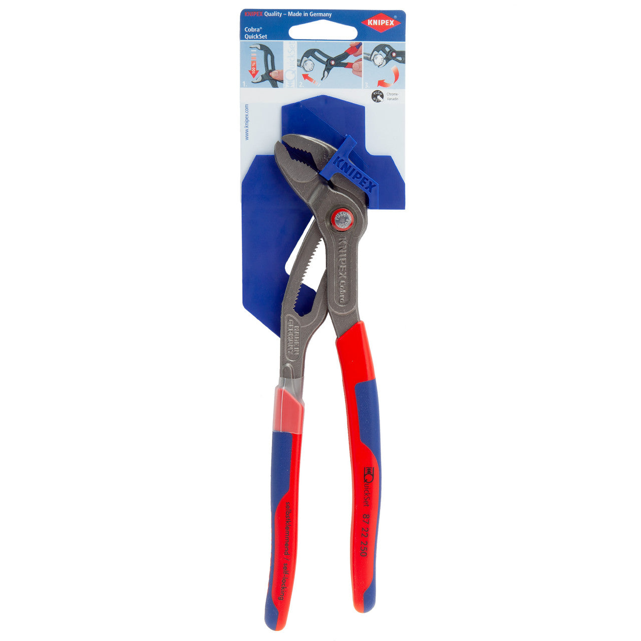 Knipex Cobra Quickset Waterpump Pliers 250mm 8722250SB