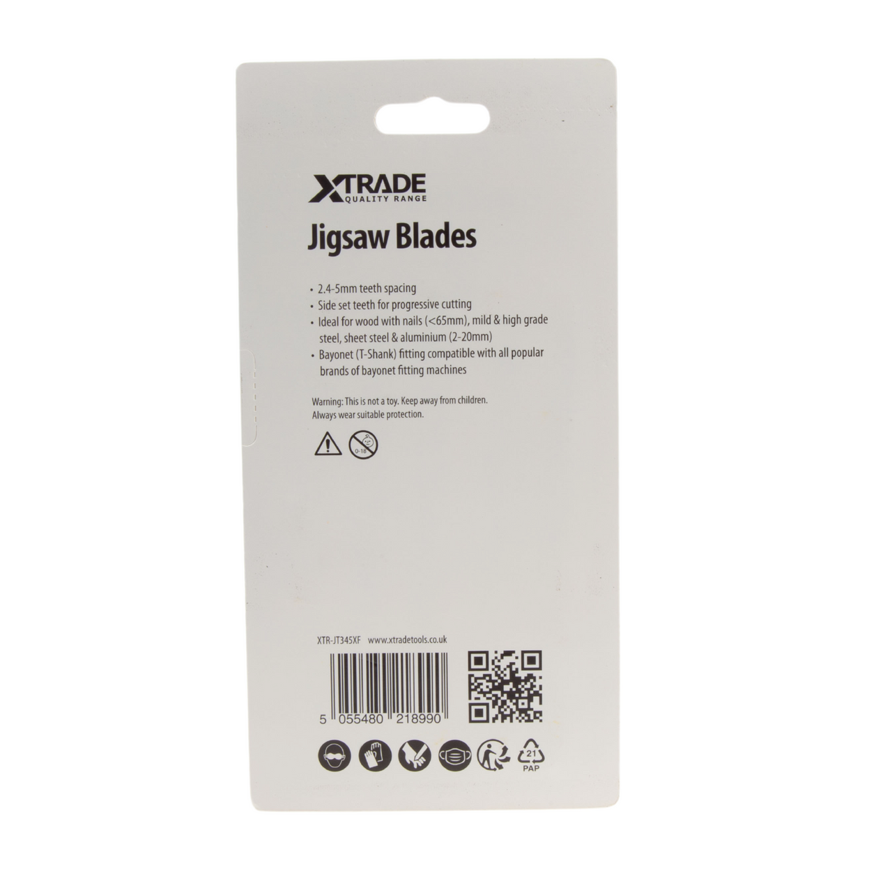 XTrade T-shank Progressor for Wood & Metal Jigsaw Blades Pack Of 5 JT345XF